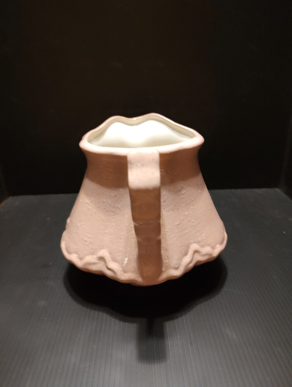 🌷🩷🌷Lovely Vtg 80's Hand Crafted Victorian Inspired Rose Pink Speckled Pottery - Picture 5 of 16